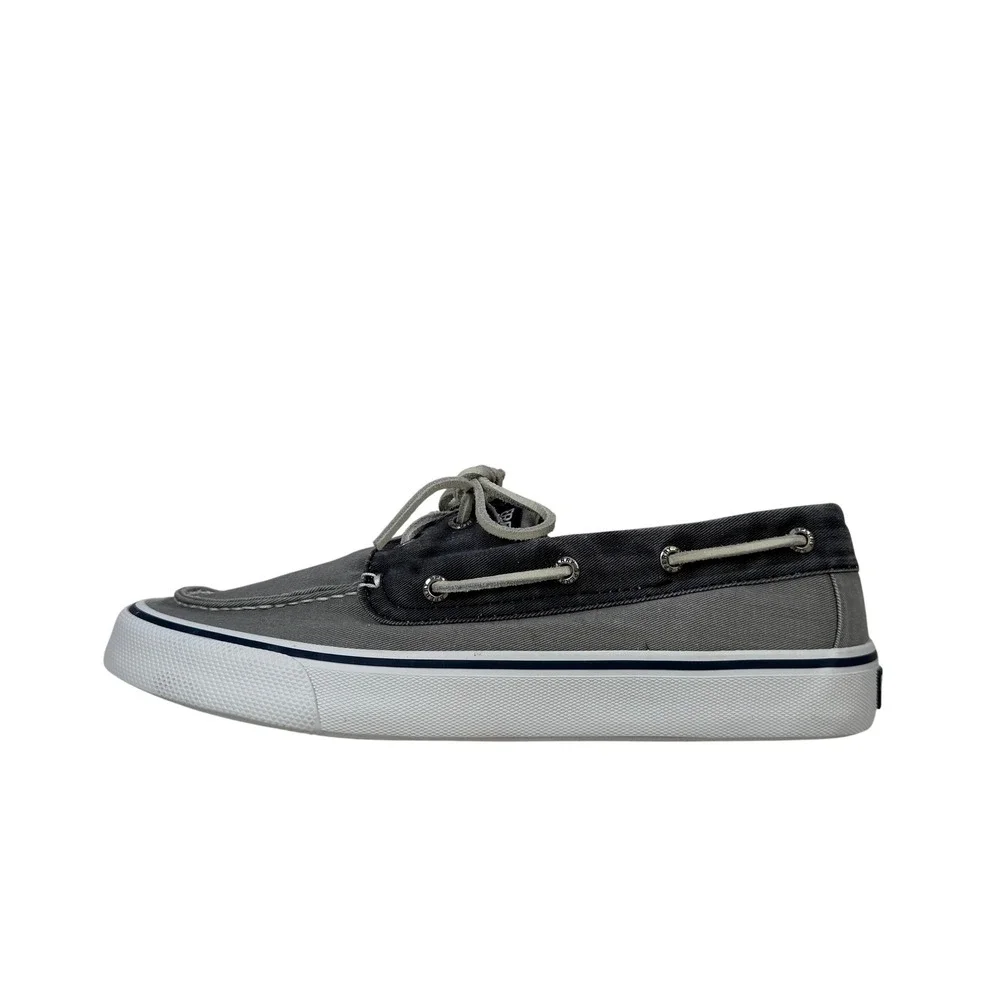 Sperry Top Sider Bahama II Sneaker Boat Shoe Mens 10.5 M Grey Navy STS22018